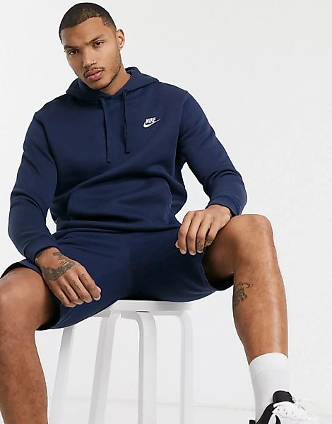 Nike – Club – Kapuzenpullover in Navy-Marineblau günstig online kaufen