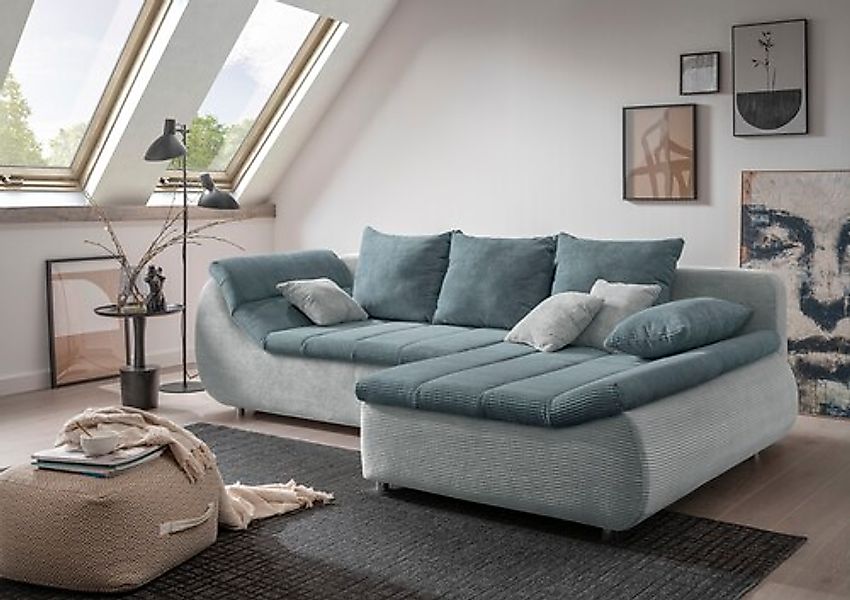 INOSIGN Ecksofa »Imola, bequem, aktuelle Steppung im Sitz, L-Form, Breite 2 günstig online kaufen