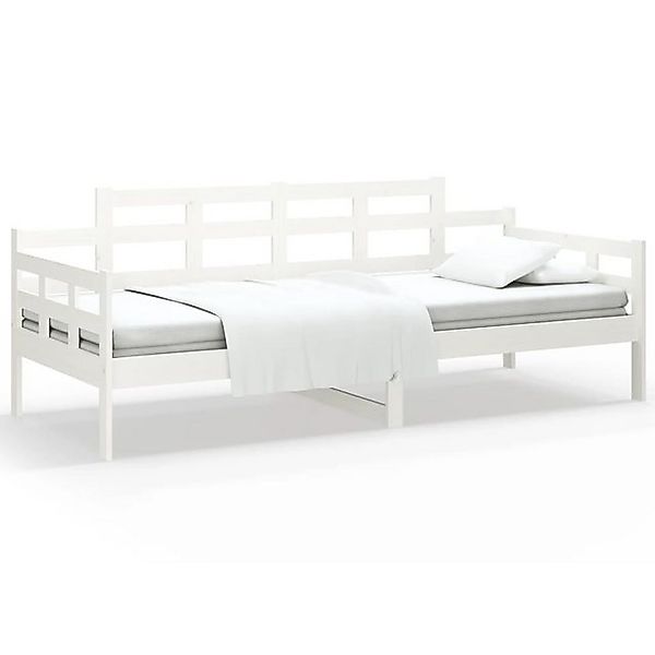 vidaXL Bett, Tagesbett Weiß Massivholz Kiefer 80x200 cm günstig online kaufen