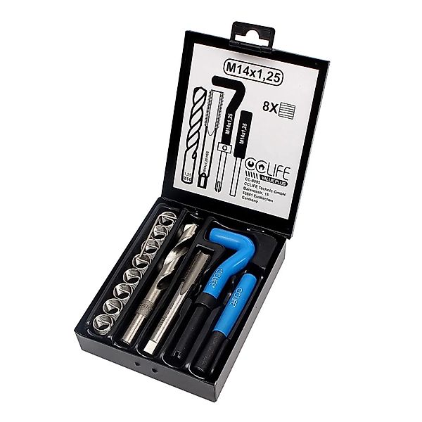 CCLIFE Gewindereparatur Satz M5 M6 M8 M10 M12 M14 Größe M14 x 125 8 Einsätz günstig online kaufen