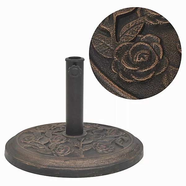 vidaXL Schirmhalter Sonnenschirmständer Harz Rund Bronze günstig online kaufen