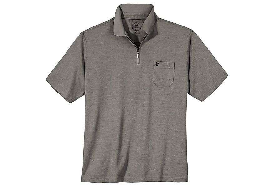 Hajo Poloshirt Hajo Zipper Poloshirt XXL Stay Fresh taupe melange günstig online kaufen