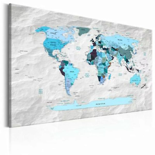 artgeist Wandbild World Map: Blue Pilgrimages mehrfarbig Gr. 60 x 40 günstig online kaufen