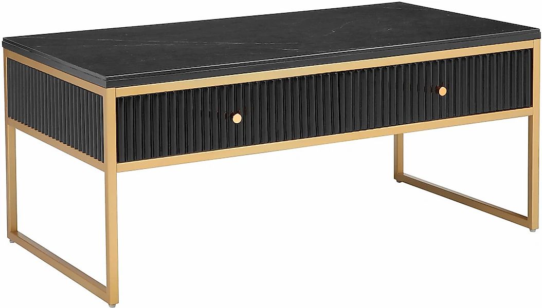 OTTO home Couchtisch "Fleuriss" Keramikplatte, goldenen Beinen, FSC-zertifi günstig online kaufen