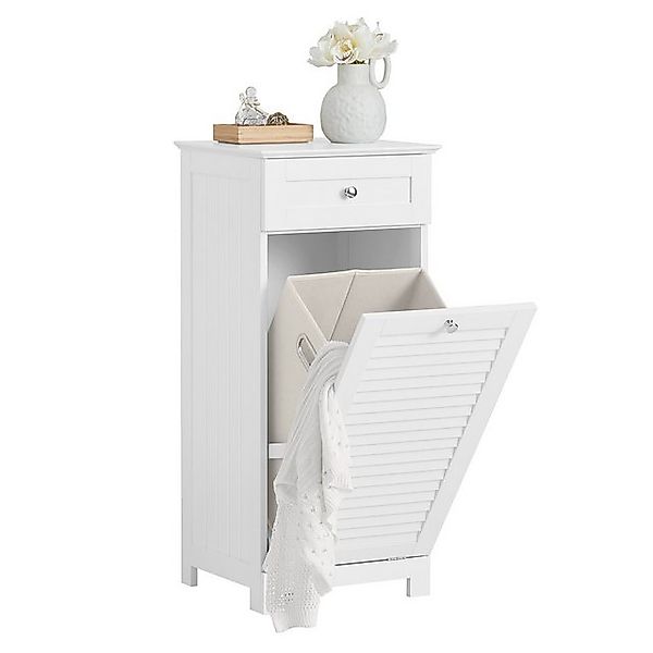 SoBuy Wäscheschrank BZR73 mit ausklappbarem Wäschesäcken Wäschesammler Wäsc günstig online kaufen