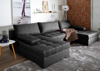 COLLECTION AB Wohnlandschaft "Josy U-Form, B: 307 cm" mit Bettfunktion & Be günstig online kaufen