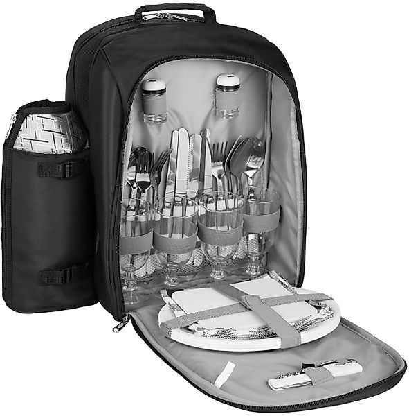 BRUBAKER Freizeitrucksack Picknick-Set für 4 Personen günstig online kaufen
