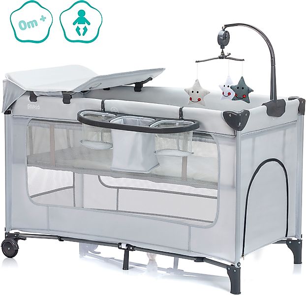 Fillikid Baby-Reisebett "Capri" mit 2 Rollen; Inkl. Transporttasche günstig online kaufen