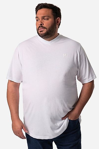 Men Plus T-Shirt T-Shirt Basic Halbarm V-Ausschnitt günstig online kaufen