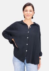 Seasons of April Hemdbluse Oversized Musselinbluse günstig online kaufen