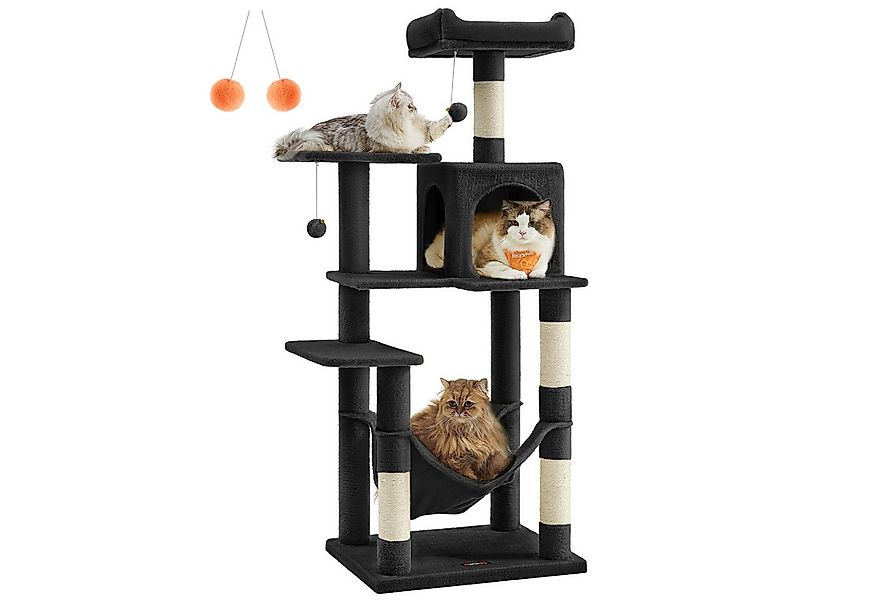FEANDREA Kratzbaum, Katzenbaum, mit Hängematte und 1 Höhle, 143 cm, stabile günstig online kaufen