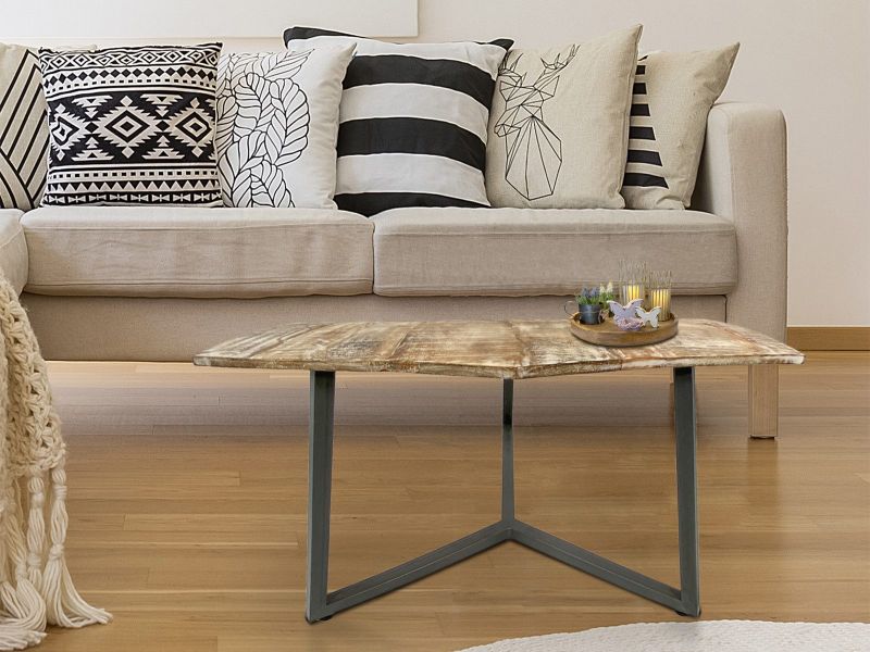 Amagohome Couchtisch Beistelltisch 56x47cm sechseckig Wohnzimmer günstig online kaufen