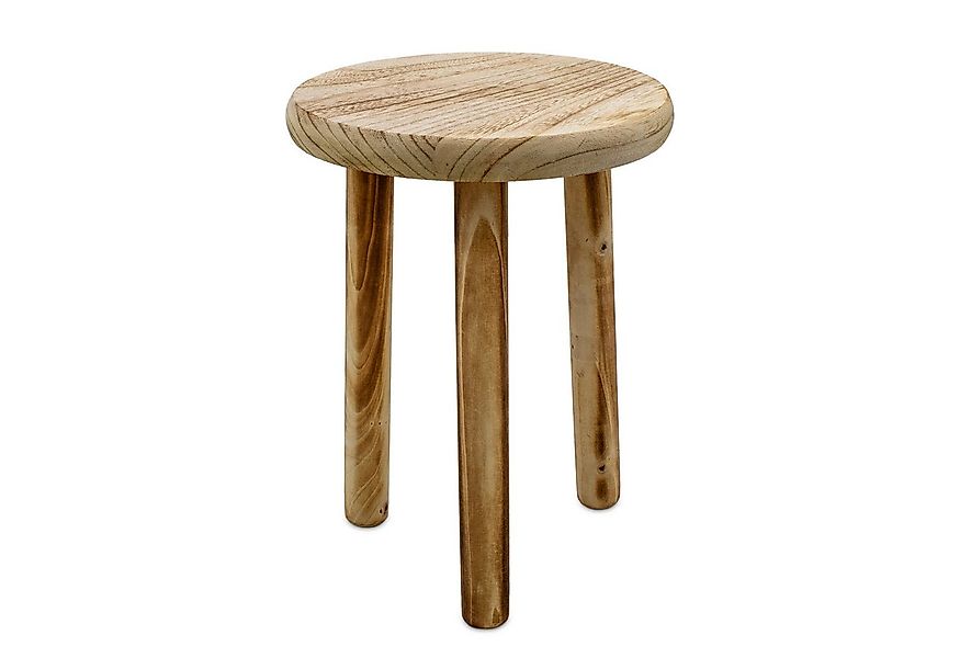 Spetebo Blumenhocker aus Holz geflammt mit 3 Beinen - Deko Hocker im Used L günstig online kaufen