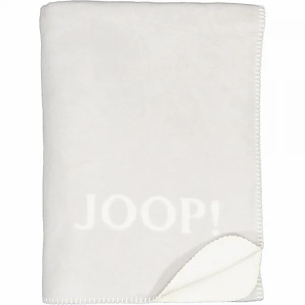 JOOP! Wohndecke Uni-Doubleface - Größe: 150x200 cm - Farbe: Rauch-Ecru günstig online kaufen
