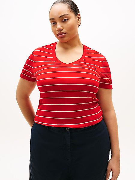 Tommy Hilfiger Curve V-Shirt "CRV SLIM CODY V-NK SS" in großen Größen günstig online kaufen