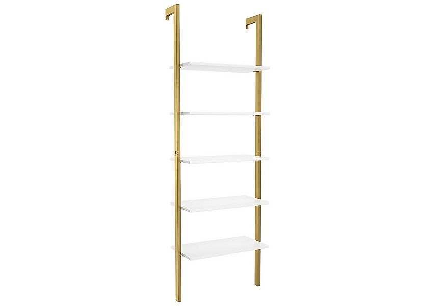 COSTWAY Leiterregal Bücherregal, 5-stufig, mit Metallrahmen, 183 cm günstig online kaufen