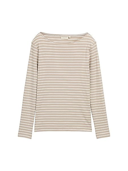 TOM TAILOR T-Shirt Langarmshirt mit Streifenmuster günstig online kaufen