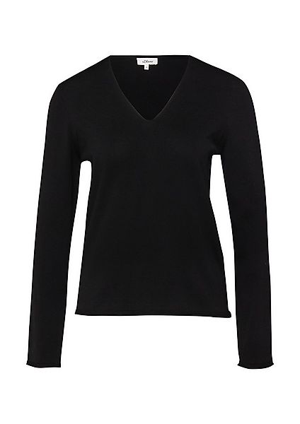 s.Oliver Longpullover Strickpullover Feinstrickpullover mit V-Ausschnitt un günstig online kaufen