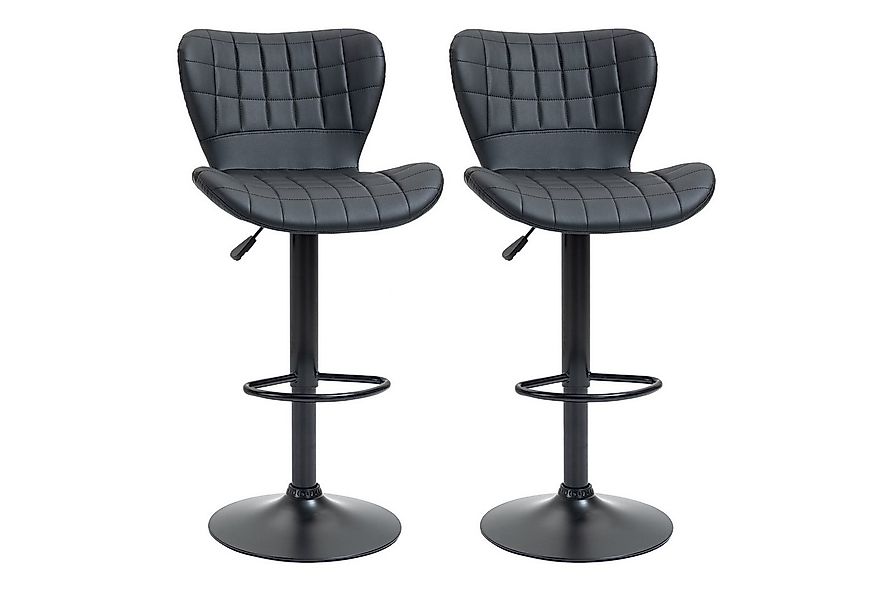 HOMCOM Barhocker Drehstuhl mit Rückenlehne (Tresenhocker, 2 St., Barstuhl), günstig online kaufen