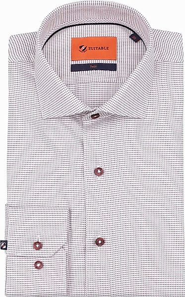 Suitable Hemd Druck Rot Hook - Größe 42 günstig online kaufen
