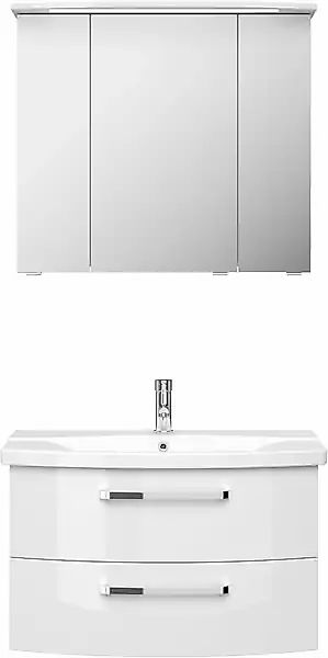 Saphir Badmöbel-Set »Serie 4010 2-teilig Keramik-Waschtisch mit LED-Spiegel günstig online kaufen