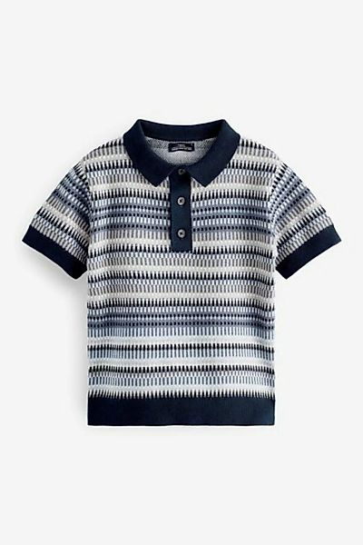 Next Polokragenpullover Kurzärmliges Poloshirt mit Muster (1-tlg) günstig online kaufen