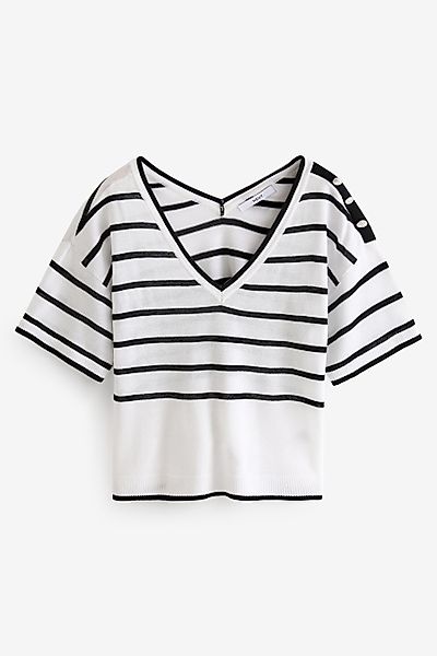 Next V-Shirt T-Shirt aus Leinen mit günstig online kaufen