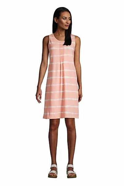 Ärmelloses Kleid mit Biesenfalten, Damen, Größe: L Normal, Orange, Baumwoll günstig online kaufen