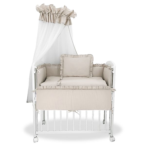 Baby-Delux Beistellbett Babybett Royal Beige Rüsche, günstig online kaufen