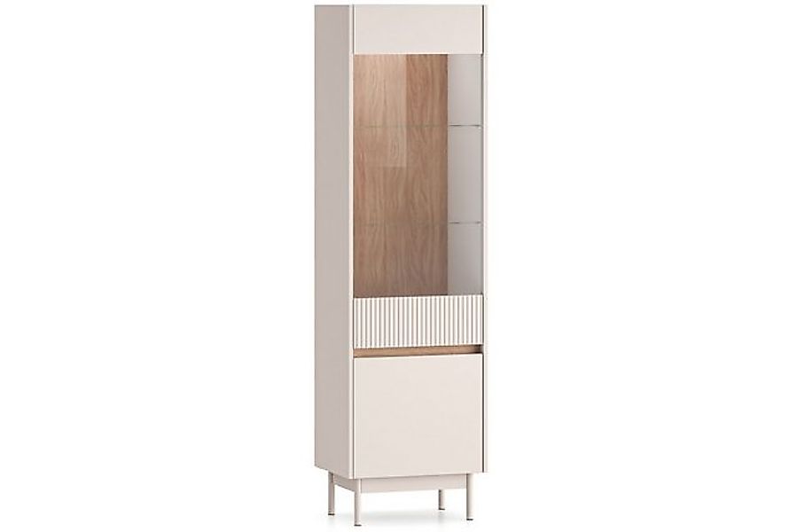 KONSIMO® Standvitrine NALIA Vitrinenschrank, hergestellt in der EU, Kaschmi günstig online kaufen