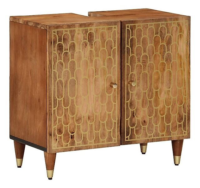 vidaXL Badezimmerspiegelschrank Waschbeckenunterschrank 62x33x58 cm Massivh günstig online kaufen