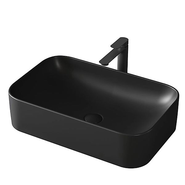 Emke Aufsatzwaschbecken 61 x 38 x 15 cm Grau Matt Design Waschbecken Kerami günstig online kaufen