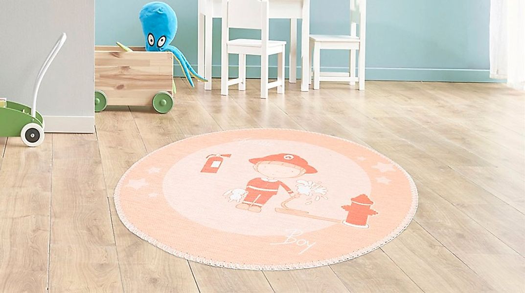 Arte Espina Kinderteppich »Bambini 100«, rund, 5 mm Höhe, Fantasievoll bedr günstig online kaufen
