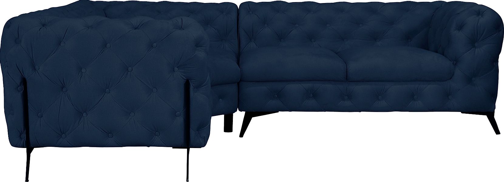 Home affaire Chesterfield-Sofa »Amaury L-Form« moderne Chersterfield-Optik, günstig online kaufen