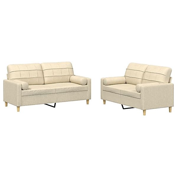 vidaXL Sofa 2-tlg. Sofagarnitur mit Kissen günstig online kaufen