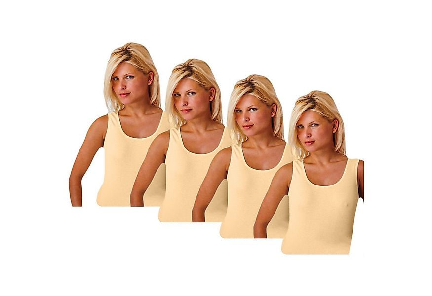 TEXEMP Tanktop 2 bis 6 Damen Unterhemd Top Baumwolle Tank Shirt Lady Dament günstig online kaufen