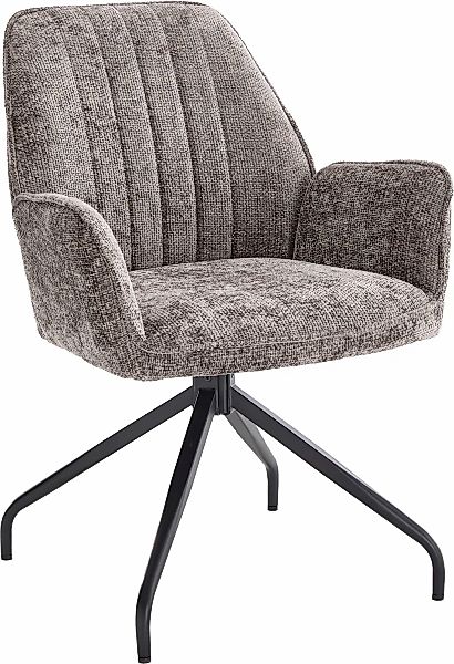 Home affaire Drehstuhl "Campanet" () 2 Stk. Bouclé moderner Drehstuhl mit g günstig online kaufen
