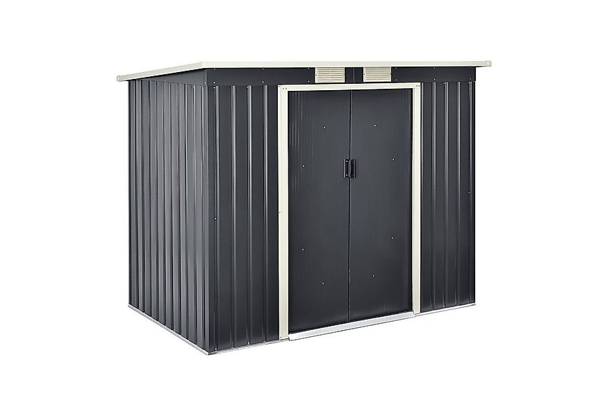 en.casa Gartenhaus, BxT: 213x130 cm, Gartenschuppen 213x130x173cm Stahlblec günstig online kaufen