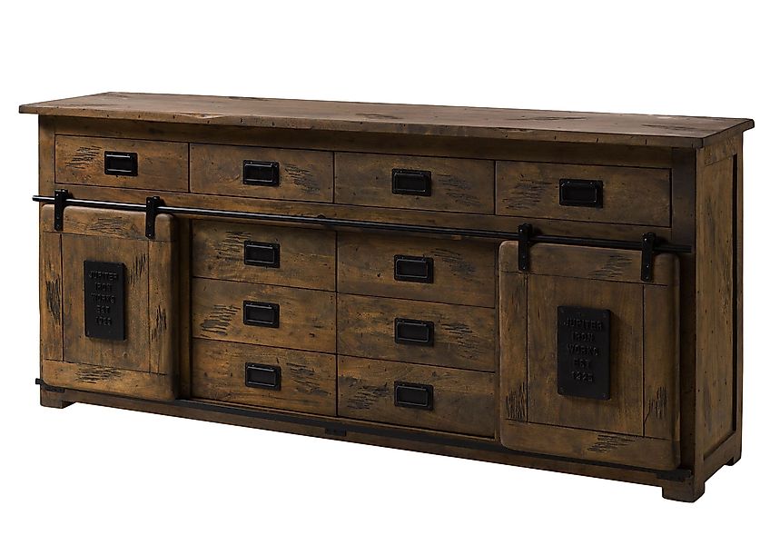 Massivmoebel24 Sideboard (Sideboard Mango 200x45x90 braun günstig online kaufen