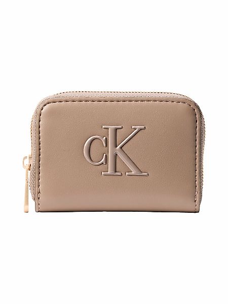 Calvin Klein Geldbörse "BOLD CK MEDIUM ZIP AROUND" Damen Portemonnaie, Geld günstig online kaufen