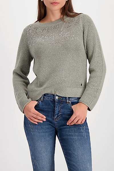 Monari Strickpullover "Pullover Schmuck + Lurex" Regular fit mit Rundhalsau günstig online kaufen