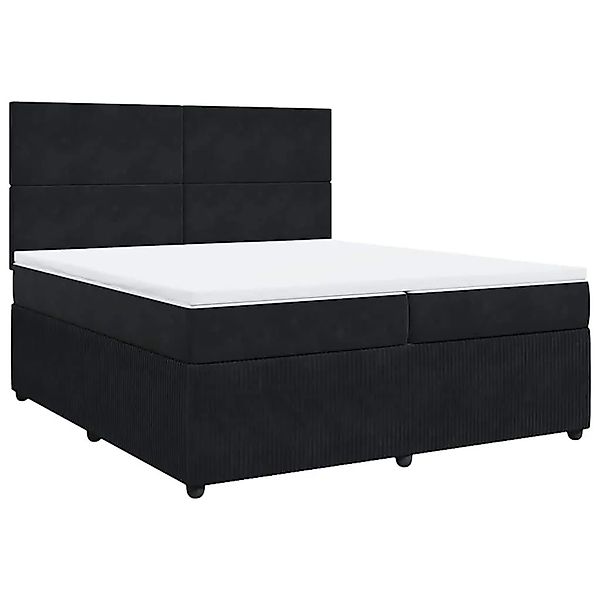 vidaXL Boxspringbett mit Matratze Schwarz 200x200 cm Samt 3292426 günstig online kaufen