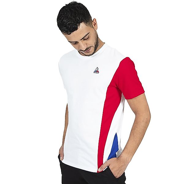 Le Coq Sportif Tri N°1 Kurzärmeliges T-shirt M New Optical White / Blue Ele günstig online kaufen
