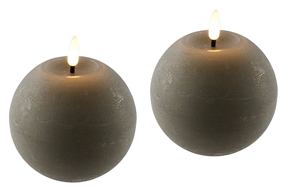 I.GE.A. LED-Kerze LED Echtwachskerze 2er Set, Mit Timer Flackernd Stumpenke günstig online kaufen