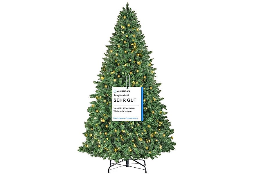 Vankel Künstlicher Weihnachtsbaum tannenbaum mit beleuchtung schmuck mit li günstig online kaufen