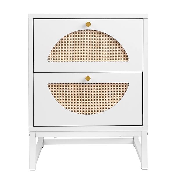 MilestoneHOMELIFE Nachttisch Freistehender Buffetschrank aus Naturrattan günstig online kaufen