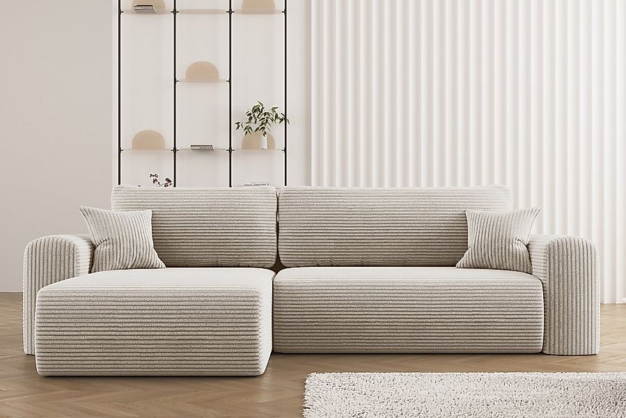 Kaiser Möbel Ecksofa mit Schlaffunktion und Stauraum für Bettzeug, Capri St günstig online kaufen