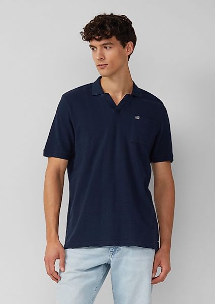 s.Oliver Kurzarmshirt Polo-Shirt Poloshirt mit Struktur-Streifen günstig online kaufen