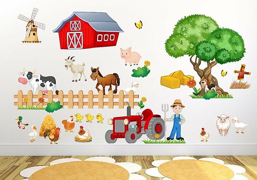nikima Wandtattoo 020 Wandtattoo Bauernhof (PVC-Folie) günstig online kaufen