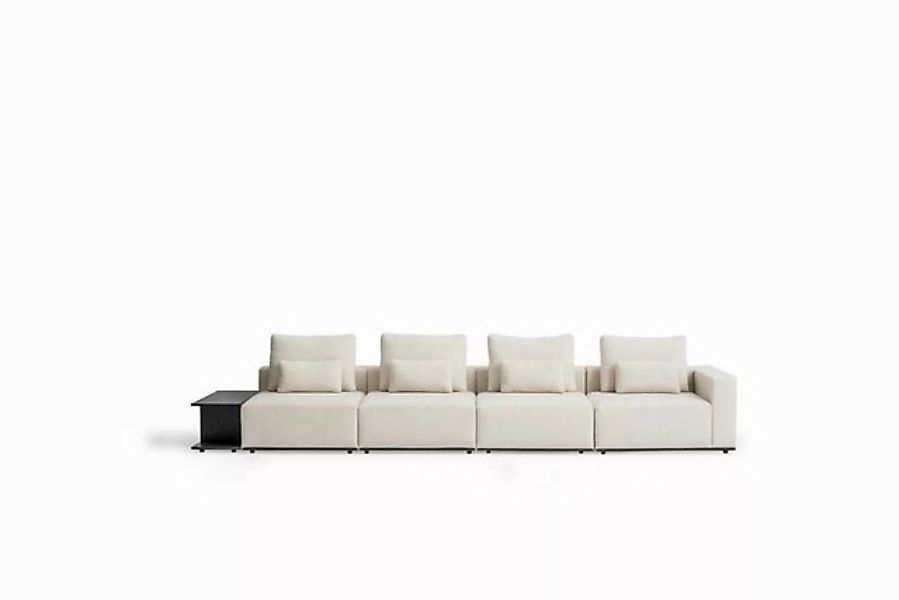 JVmoebel Big-Sofa Weißer Fünfsitzer Wohnzimmer Couch Textil Moderne Design, günstig online kaufen